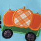 Blue truck pumpkin applique girl set