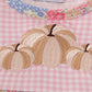Pink floral pumpkin embroidery ruffle bubble