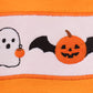 Orange Halloween pumpkin ghost embroidery bubble
