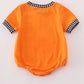 Orange Halloween pumpkin ghost embroidery bubble