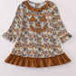 Halloween camouflage applique ruffle dress