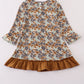 Halloween camouflage applique ruffle dress