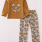 Halloween camouflage applique pants set