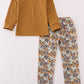 Halloween camouflage applique pants set