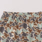 Camouflage print pumpkin applique ruffle pants set