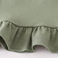 Camouflage print pumpkin applique ruffle bloomer set