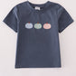 Blue embroidery top
