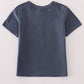 Blue embroidery top