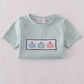 Blue embroidery pants set