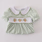 Sage turkey embroidery gingham pants set