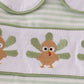 Sage turkey embroidery gingham pants set