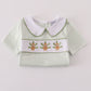 Sage turkey embroidery gingham pants set