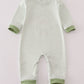 Sage turkey applique stripe romper