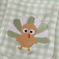 Sage turkey embroidery gingham button down shirt
