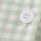 Sage turkey embroidery gingham button down shirt