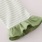 Sage turkey applique stripe pants set