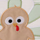 Sage turkey applique stripe pants set
