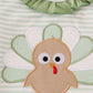 Sage turkey applique stripe ruffle bubble