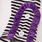 Purple Halloween witch applique velvet pants set