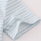 Blue Halloween spider embroidery stripe top