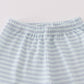 Blue Halloween spider embroidery stripe pants set