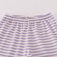 Purple Halloween spider embroidery stripe pants set