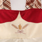 Wheat embridery ruffle pants set