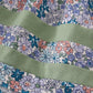 Blue floral pumpkin embroidery ruffle bloomer set