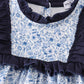 Blue floral print baby girl set