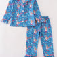 Blue music fan girl pajamas set