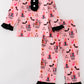 Pink halloween girl pajamas set