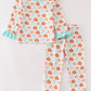 Pumkin print girl pajamas set