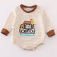 Noah's ark embroidery stripe boy bubble