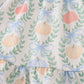 Green bow print ruffle pants set