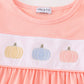 Pink pumpkin embroidery girl set