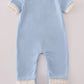 Blue embroidery romper