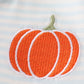 Blue pumpkin embroidery stripe top