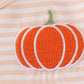 Pumpkin embroidery stripe dress