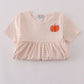 Pumpkin embroidery stripe dress