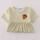 Pinecone embroidery stripe dress