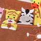 Pink stripe noah's ark animal applique girl set