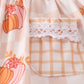 Orange pumpkin applique baby girl set