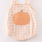 Orange pumpkin applique baby boy bubble