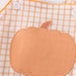 Orange pumpkin applique baby boy bubble