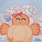 Blue turkey applique ruffle pants set