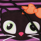 Purple halloween cat stripe dress 2pc set