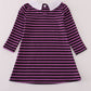 Purple halloween cat stripe dress 2pc set