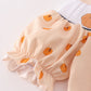 Khaki embroidery smocked ruffle pants set