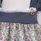 Blue meadow charm lace ruffle pants set