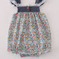 Blue meadow charm lace ruffle bubble